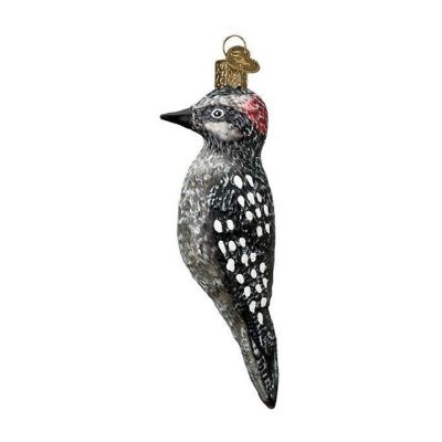 Old World Christmas Vintage Hairy Woodpecker Glass Ornament FREE BOX 51004 New Image 2