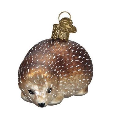 Old World Christmas Vintage Hedgehog Glass Ornament FREE BOX 51001 New Image 1
