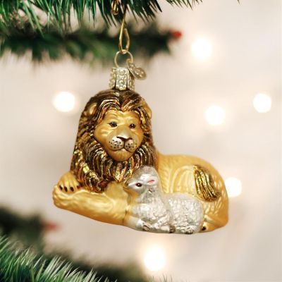 Old World Lion and Lamb Christmas Ornament Image 1
