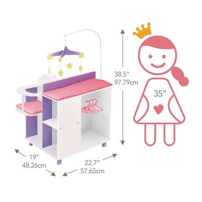Olivia's Little World - Little Princess Baby Doll Changing Station with Storage Image 2
