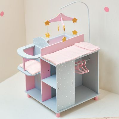 Olivia's Little World - Polka Dots Princess Baby Doll Changing Station - Grey Image 1