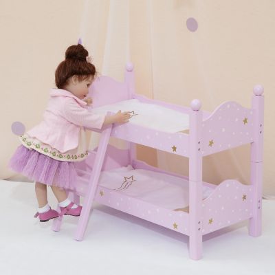 Olivia's Little World - Twinkle Stars Princess 18" Doll Double Bunk Bed Image 2