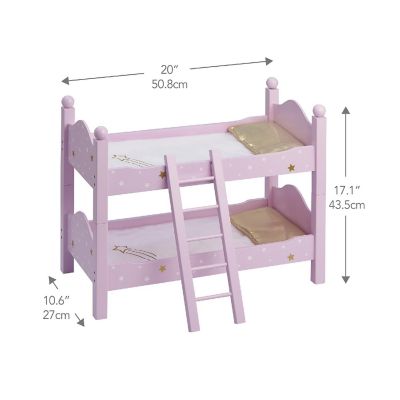 Olivia's Little World - Twinkle Stars Princess 18" Doll Double Bunk Bed Image 3