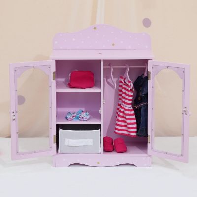 Olivia's Little World - Twinkle Stars Princess 18" Doll Fancy Closet with 3 Hangers Image 2