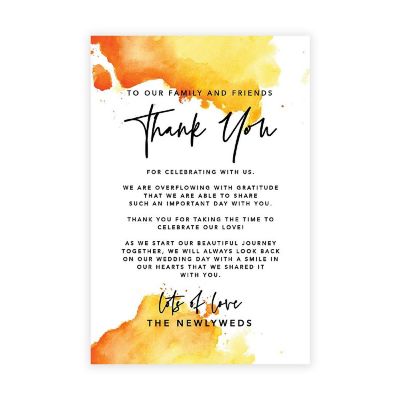 Ombre Orange TY Card 4x6IN 56PC Image 1