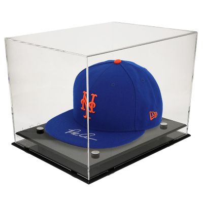 OnDisplay Deluxe UV-Protected Baseball Hat/Helmet Display Case - Black Base Image 1