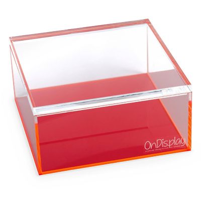 OnDisplay Electric Neon Luxe Clear Acrylic Storage Treasure Box - Medium Image 1