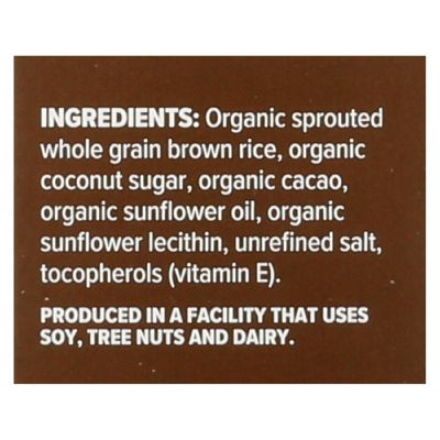 One Degree Organic Foods Sprouted Brown Rice - Cacao Crisps - Case of 6 - 10 oz. Image 1