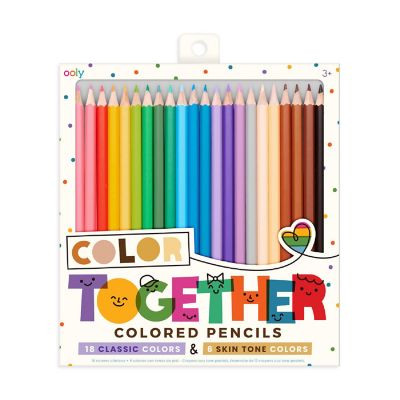 OOLY Color Together Colored Pencils - Set of 24 (18 Classic & 6 Skin Tone Colors) Image 1