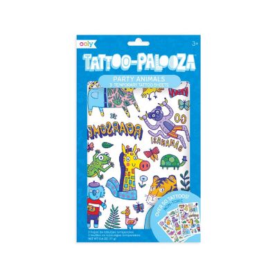 OOLY Tattoo Palooza Temp Tattoos - Party Animals (3 sheets) Image 1