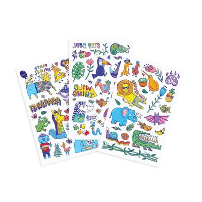 OOLY Tattoo Palooza Temp Tattoos - Party Animals (3 sheets) Image 1