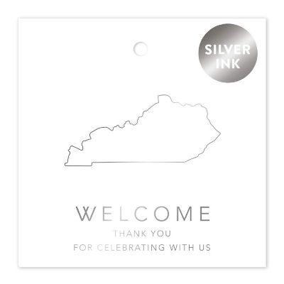 OOT Kentucky Wedding Bag Tag 2in Silver Image 1