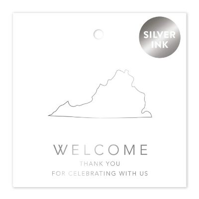 OOT Virginia Wedding Bag Tag 2in Silver Image 1