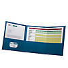 OProperford Paper Tri Fold Pocket Folder, Blue, Pack of 20 Image 1