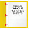 OProperford Twin Pocket Folders with Fasteners, Letter Size, Yellow, BoProper of 25 Image 2