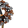 Orange and Black Witch with Bows Halloween Wreath  24-Inch  Unlit Image 3