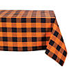 Orange Buffalo Check Tablecloth 52X52 Image 1