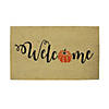 Orange Pumpkin "Welcome" Fall Harvest Outdoor Doormat 18" x 30" Image 1