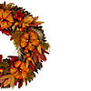 Orange Pumpkins and Berries Autumn Harvest Wreath  13-Inch  Unlit Image 2