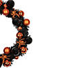 Orange Spiders and Ornaments Halloween Wreath  18-Inch  Unlit Image 3