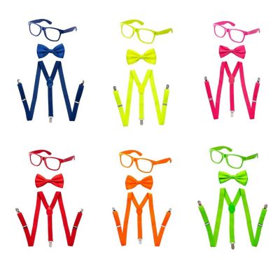 Orange Suspenders, Bowtie, Sunglasses Image 1