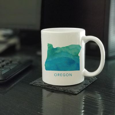 Oregon Aqua Blue Water Ceramic Mug Image 1