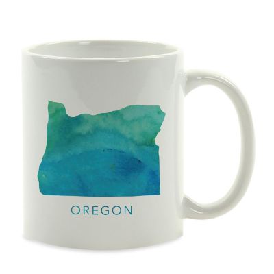 Oregon Aqua Blue Water Ceramic Mug Image 2