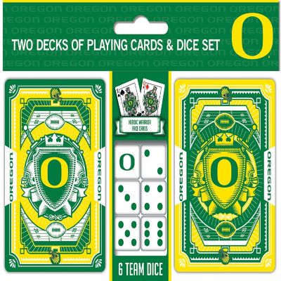 Oregon Ducks - 2-Pack Playing Cards &amp; Dice Set Image 1