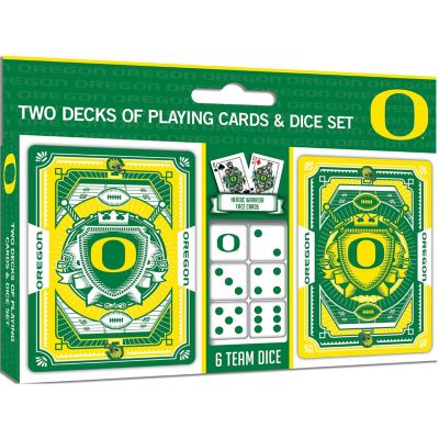 Oregon Ducks - 2-Pack Playing Cards &amp; Dice Set Image 1