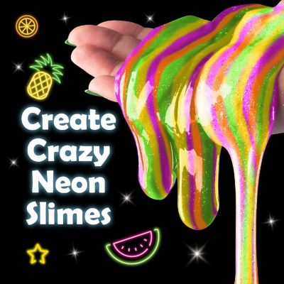 Original Stationery Tropical Glow In The Dark Slime Kit to Make Neon Crunchy Slime, Floam, Jelly Cube and Rainbow Slime, Fun Slime Kit for Girls 10-12 Image 3