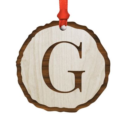 Ornament Letter G Wood Slab Image 1