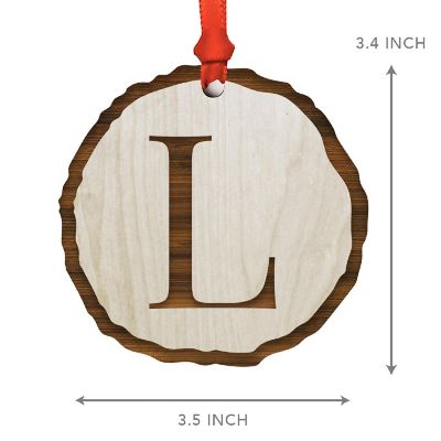 Ornament Letter L Wood Slab Image 2
