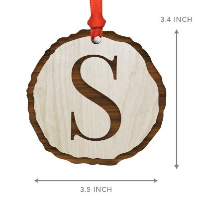 Ornament Letter S Wood Slab Image 2