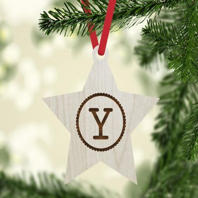 Ornament Wood Letter Y Star Image 1