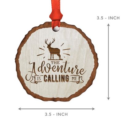 Ornament Wood Slab Adventure is Calling Image 2