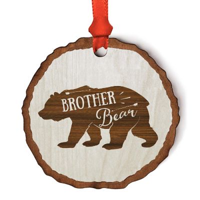 Ornament Wood Slab Brother Bear Image 1