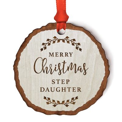 Ornament Wood Slab Merry Step Daughter Image 1