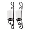 Ornate Candle Wall Sconce (Set Of 2) 17.5&#8221; Tall Image 1