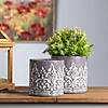 Ornate Metal Planter (Set Of 2) 6.75"D X 6.75"H, 7.5"D X 7.5"H Iron Image 3