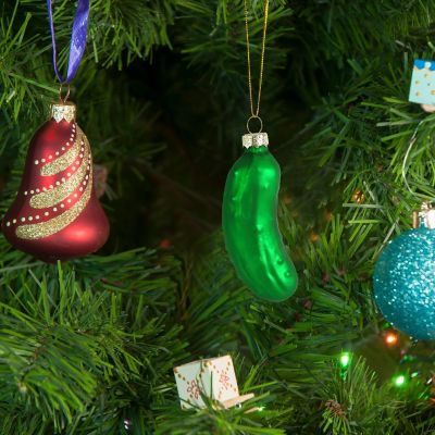 Ornativity Christmas Pickle Tree Ornaments 1.5in x 1.5in x 4in - Pack of 4 Image 2