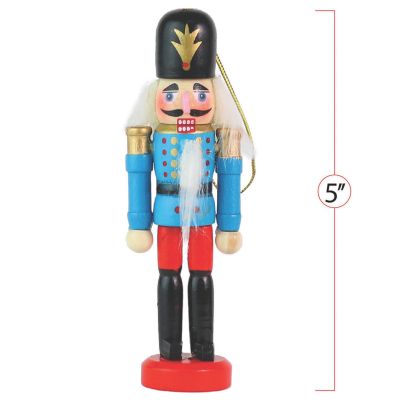 Ornativity Nutcrackers Hanging Ornament Figures - Christmas Mini Wooden King and Soldier Nutcracker Image 3