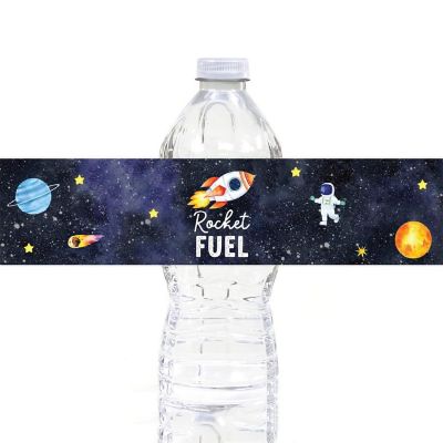 Outer Space 1st Bday Labels 40 2.5x8.5in Image 1