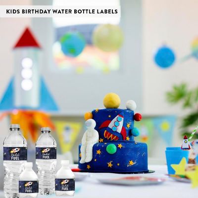 Outer Space 1st Bday Labels 40 2.5x8.5in Image 2
