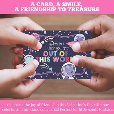 Outer Space Kitty Classroom Valentine Cards by AmandaCreation 30pk Image 3