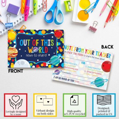 Outer Space Teacher Mail for Students by AmandaCreation 30ct Image 2