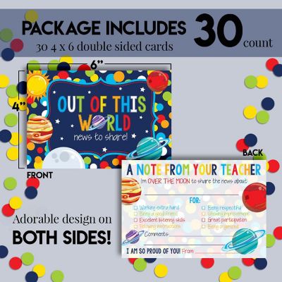 Outer Space Teacher Mail for Students by AmandaCreation 30ct Image 3