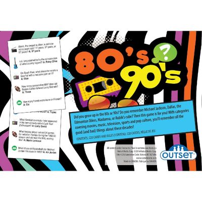 Outset Media: 80's &amp; 90's Trivia Game Image 1
