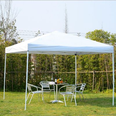 Outsunny 10' x 10' Heavy Duty Pop Up Canopy Removable Mesh Sidewall Netting Easy Setup Design Outdoor Party Event Image 3