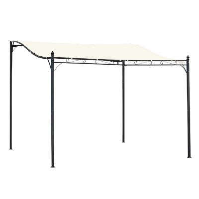 Outsunny 10' x 10' Steel Outdoor Pergola Gazebo Patio Canopy Durable and Spacious Weather Resistant Design Cream White Image 1