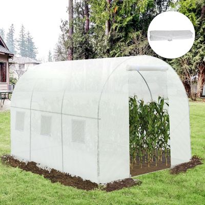 Outsunny 20' x 10' x 7' Greenhouse Replacement Walk in PE Hot House ...